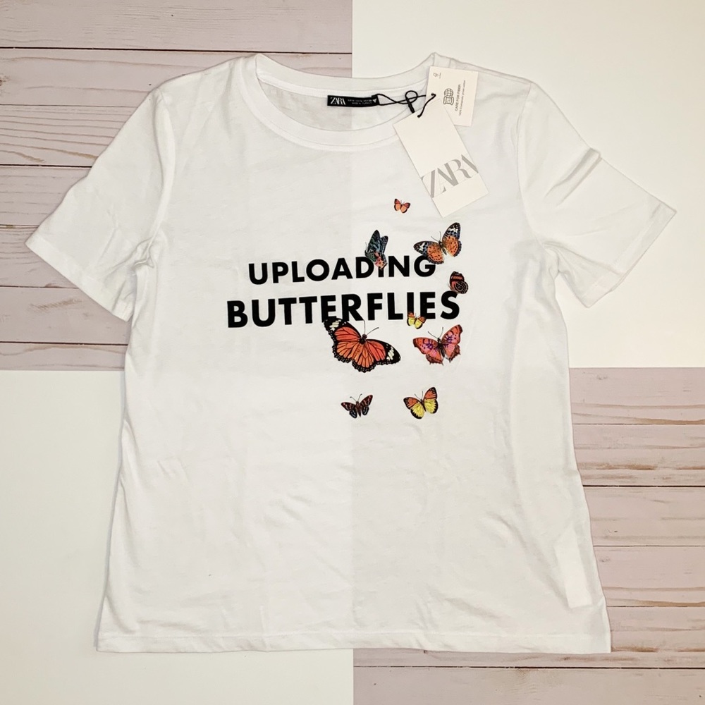 Zara Butterfly Print T-Shirt